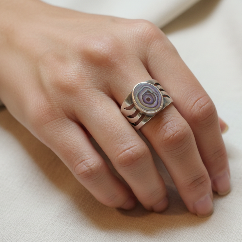 Concentric Circle Ring - On Hand