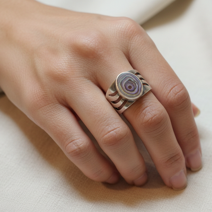 Concentric Circle Ring - On Hand