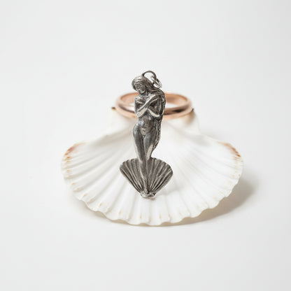 Handmade .999 Fine Silver Sculpted Art Pendant - Feminine Grace